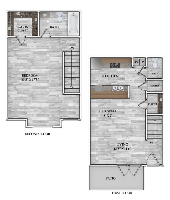 1x1 790 SF 0406 floor plan
